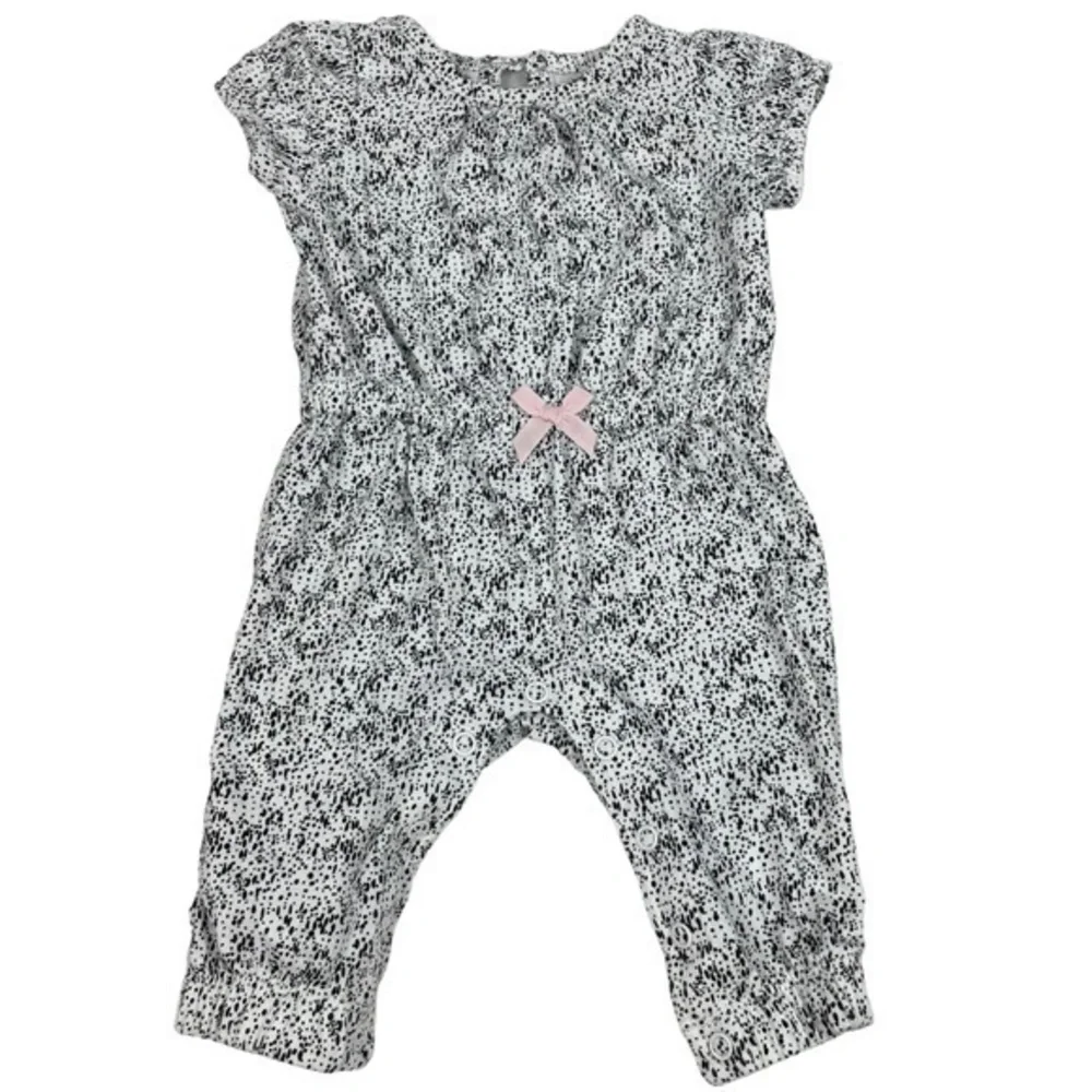 Carter’s Pants Jumpsuit | Baby 0-3 Months | White Black | One Piece Romper